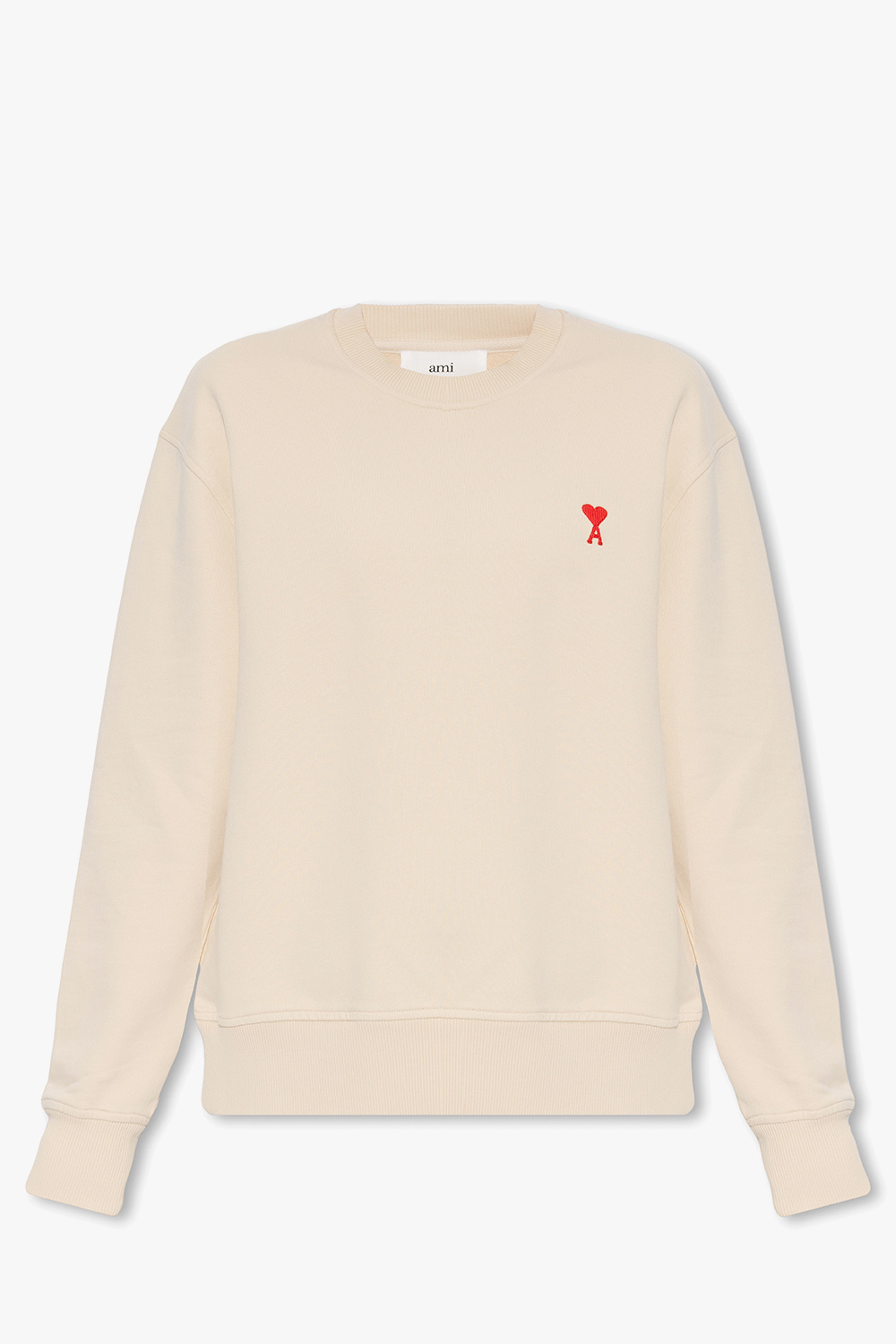 HALFBOY WOMEN CLOTHING Beige Sweatshirt with logo Ami Alexandre Mattiussi StasanetShops Norway